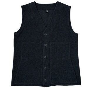 WOOLX Men’s Carbon Black Baker Merino Wool Vest Size Small New without tags